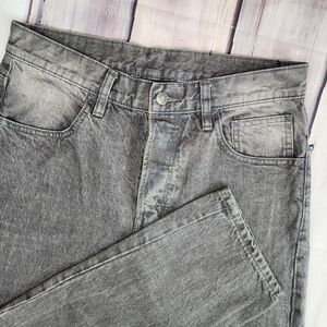 The Hundreds Mens 32 Button‎ Fly Black Medium Wash Jeans Emb Pocket 32x30 Actual